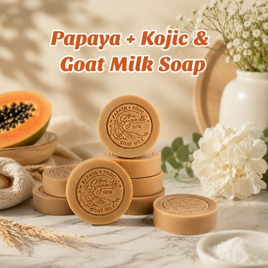 Buy 5 for $25 Papaya+Kojic Glow Goatmilk Soap