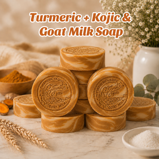 Buy 5 for $25 Turmeric+Kojic Glow Goatmilk Soap